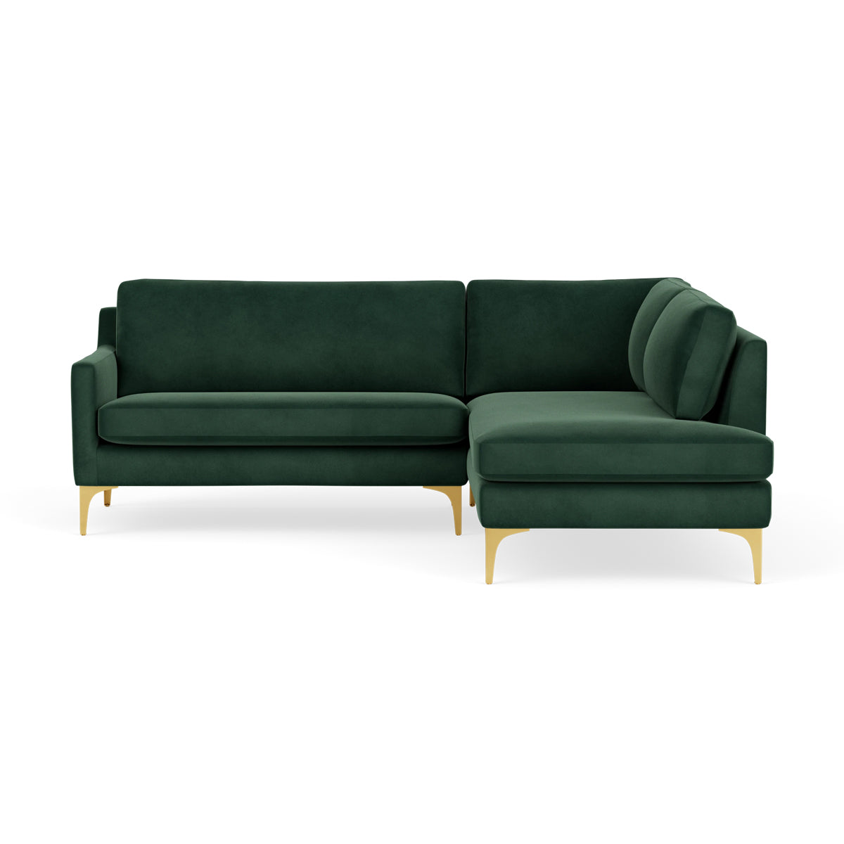 life interiors Astha Velvet Right Corner Sofa
