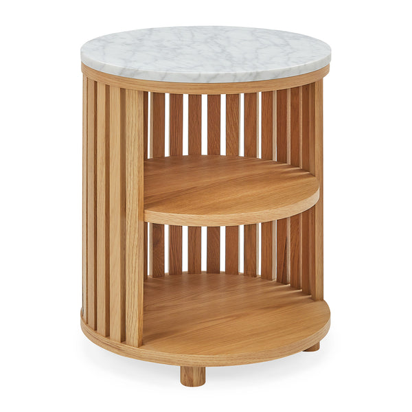 Life Interiors Atlanta Marble Bedside Table