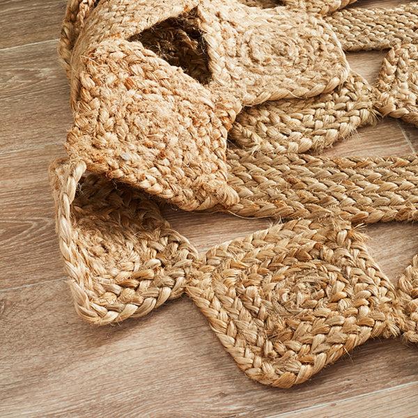 Life Interiors Atrium Tessellate Round Rug (Natural)