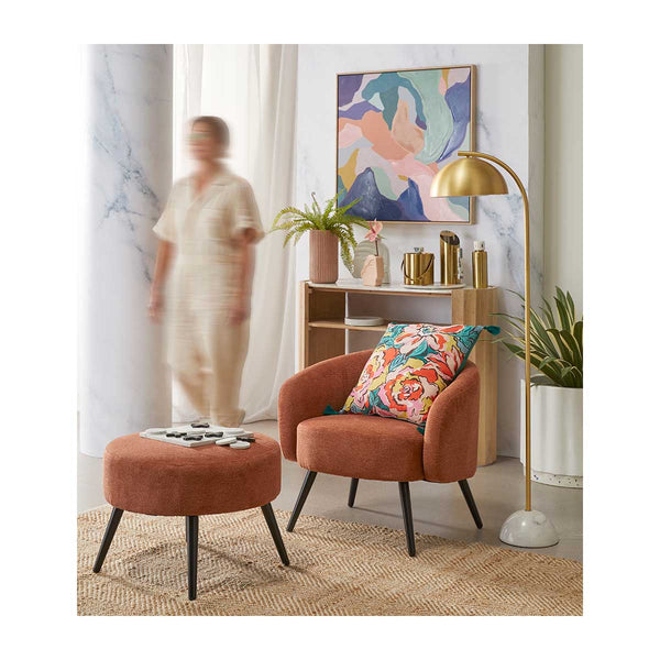 Life Interiors Atticus Floor Lamp (Brass White)