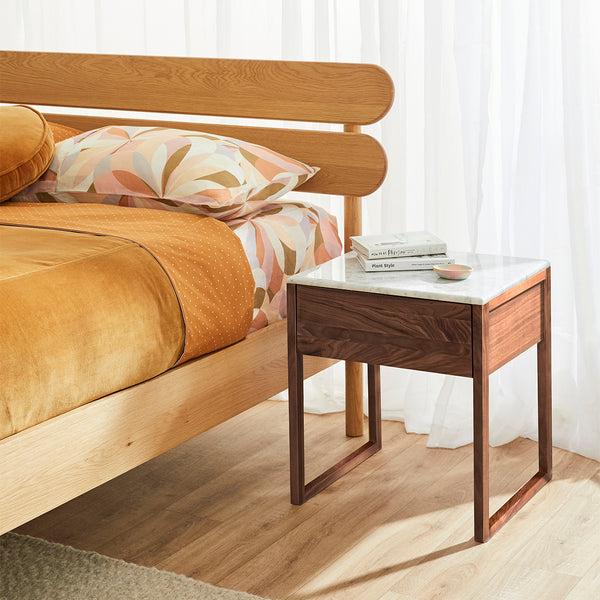 Life Interiors Avalon Marble Bedside Table