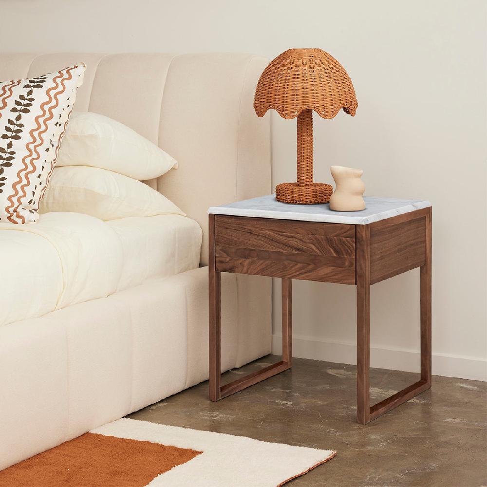life interiors Avalon Marble Bedside Table