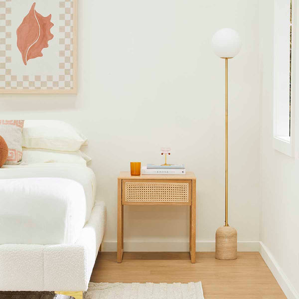 Life Interiors Avalon Rattan Bedside Table