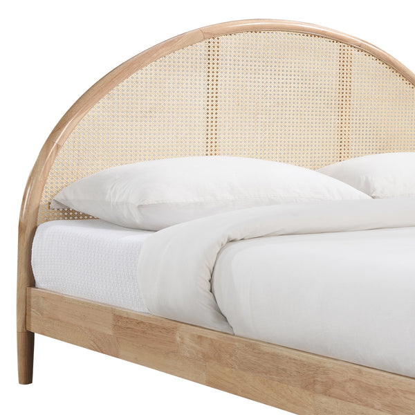 Life Interiors Avery Arch Rattan King Bed (Oak)