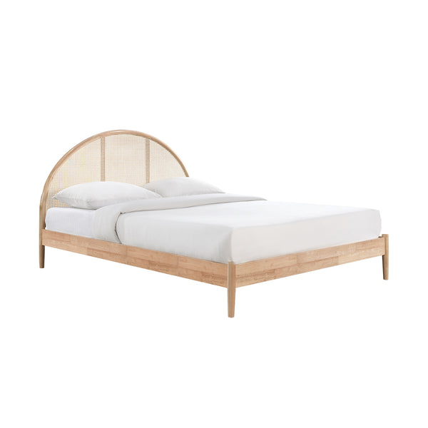 Life Interiors Avery Arch Rattan Queen Bed (Oak)