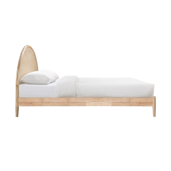 Life Interiors Avery Arch Rattan Queen Bed (Oak)