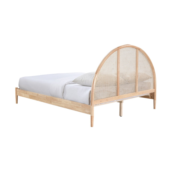 Life Interiors Avery Arch Rattan Queen Bed (Oak)