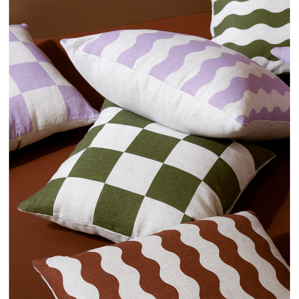 Life Interiors Big Check Square Cushion