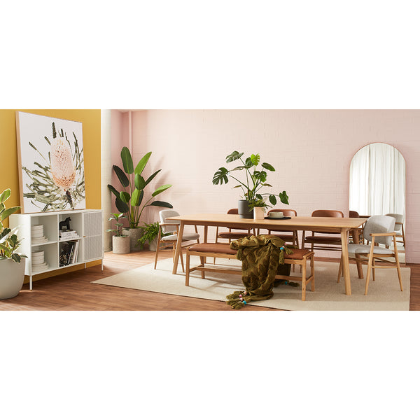 Life Interiors Bjorn Arch Floor Mirror (Powder)