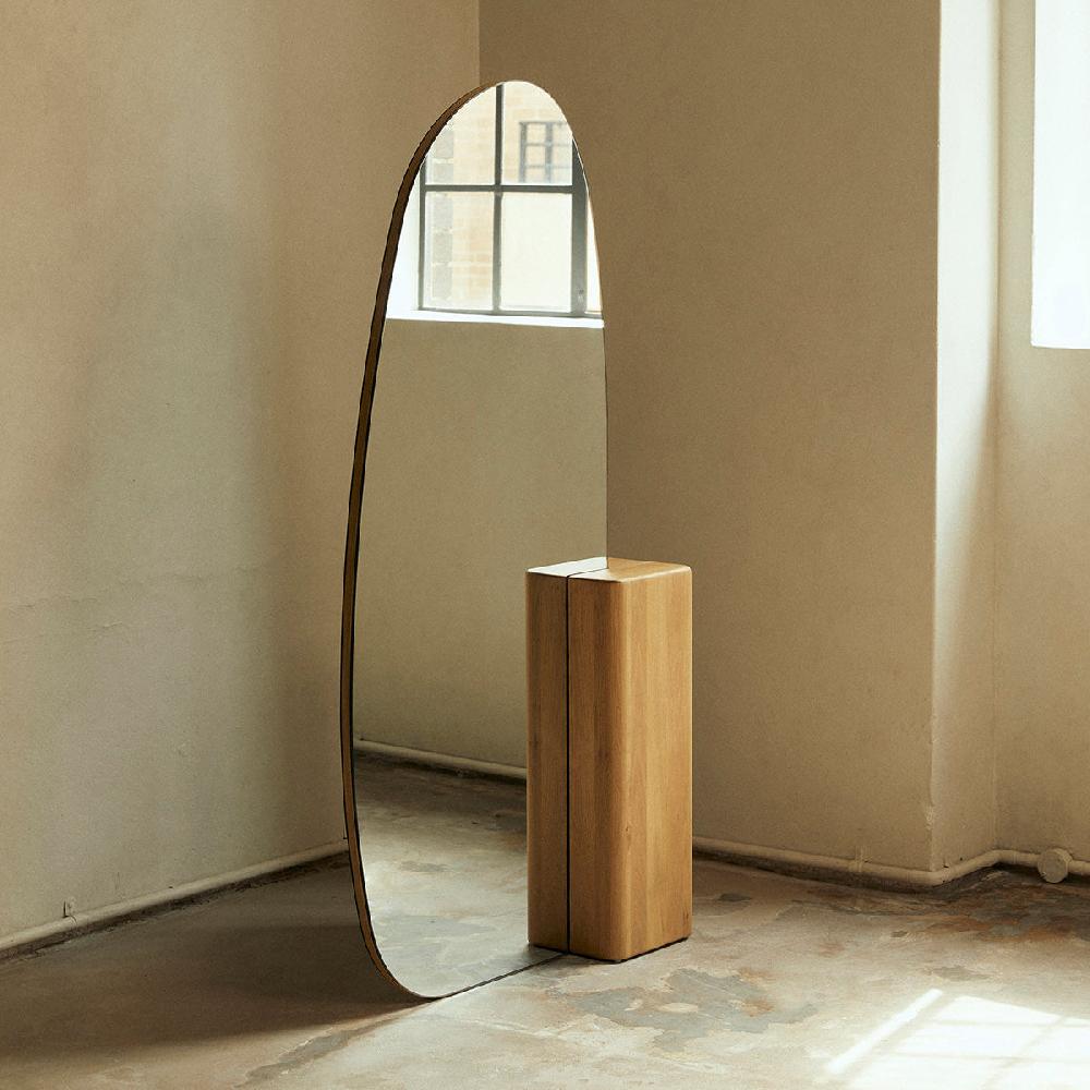 life interiors Block Floor Mirror (Oak)