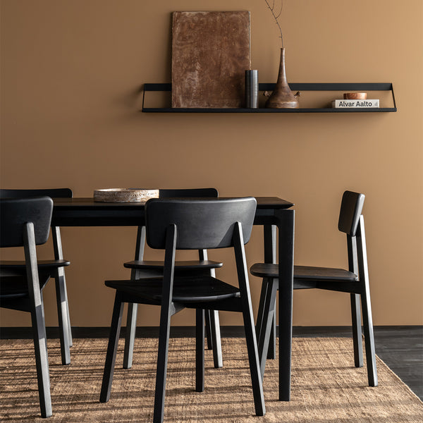 Life Interiors Bok Dining Table (Black Oak 220cm)