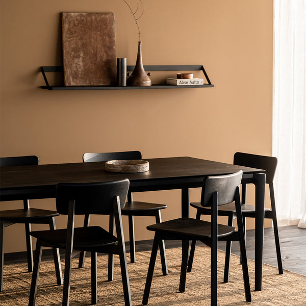 Life Interiors Bok Dining Table (Black Oak 220cm)