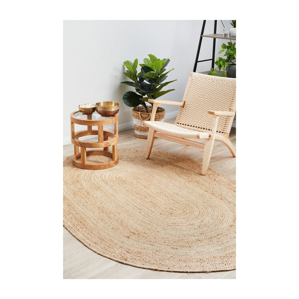 Life Interiors Bondi Oval Rug (Natural)