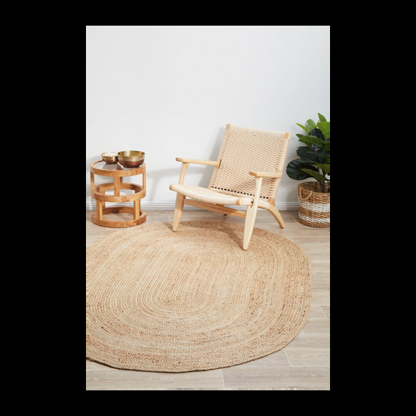 Life Interiors Bondi Oval Rug (Natural)