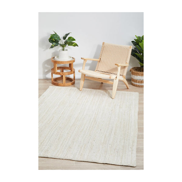 Life Interiors Bondi Rectangle Rug (White)