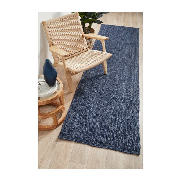 Life Interiors Bondi Rectangle Runner Rug (Navy)