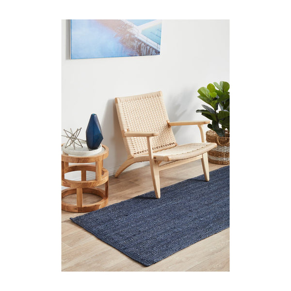 Life Interiors Bondi Rectangle Runner Rug (Navy)