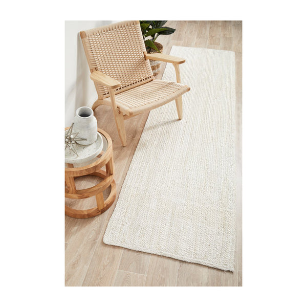 Life Interiors Bondi Rectangle Runner Rug (White)