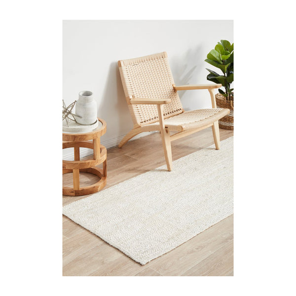 Life Interiors Bondi Rectangle Runner Rug (White)