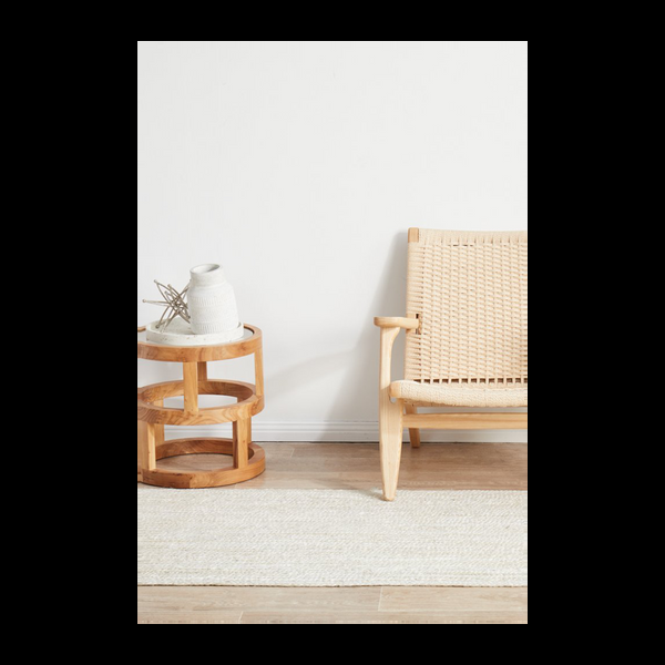 Life Interiors Bondi Rectangle Runner Rug (White)