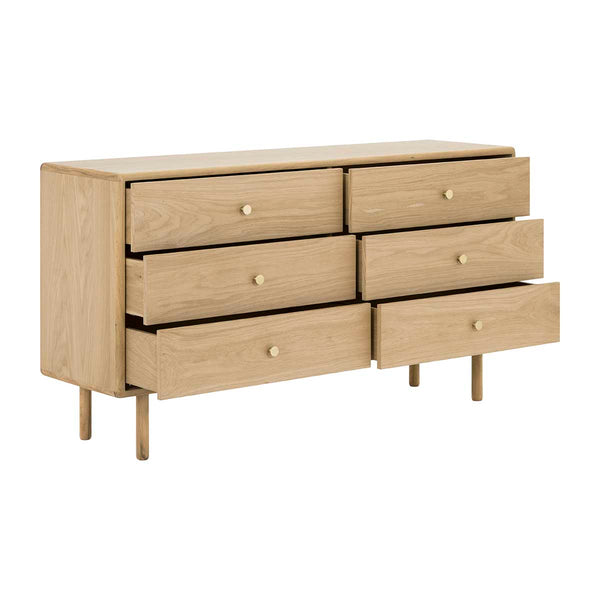 Life Interiors Brass Chest Of 6 Drawers