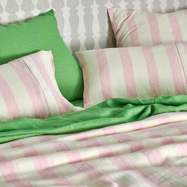Life Interiors Candy Stripe Linen Pillowcases