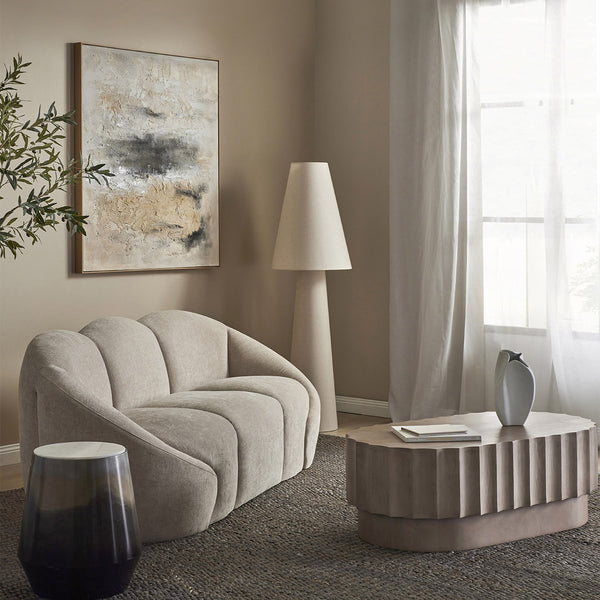 Life Interiors Carrington Linen Floor Lamp