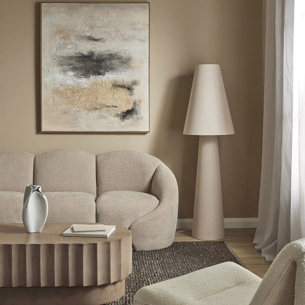 Life Interiors Carrington Linen Floor Lamp