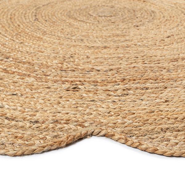 Life Interiors Celeste Scalloped Jute Round Rug