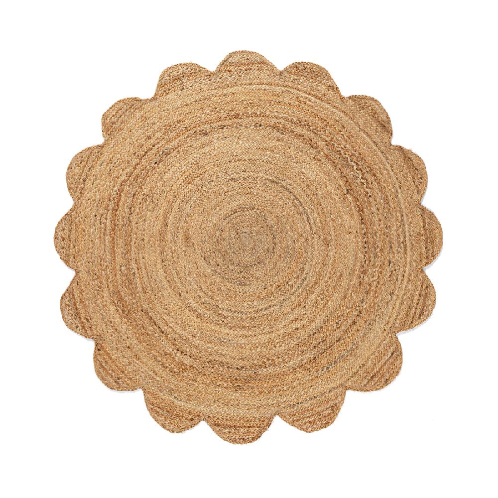 life interiors Celeste Scalloped Jute Round Rug