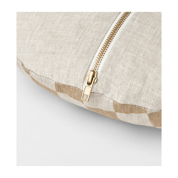 Life Interiors Check Round Cushion