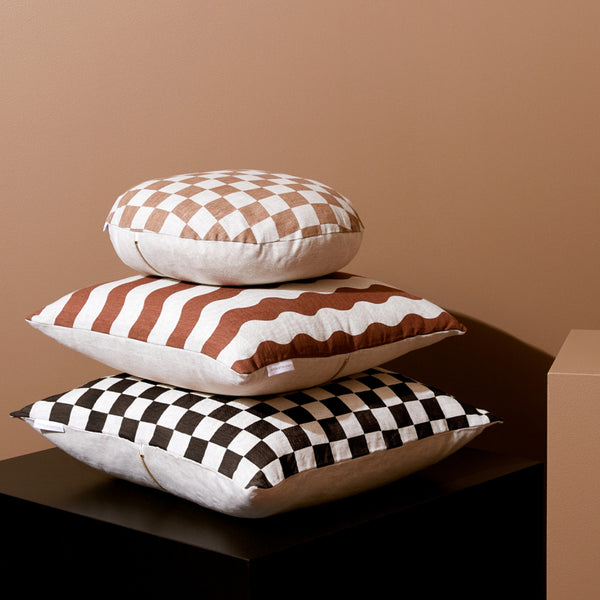 Life Interiors Check Square Cushion