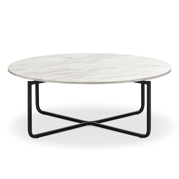 Life Interiors Clarina Round Marble Coffee Table