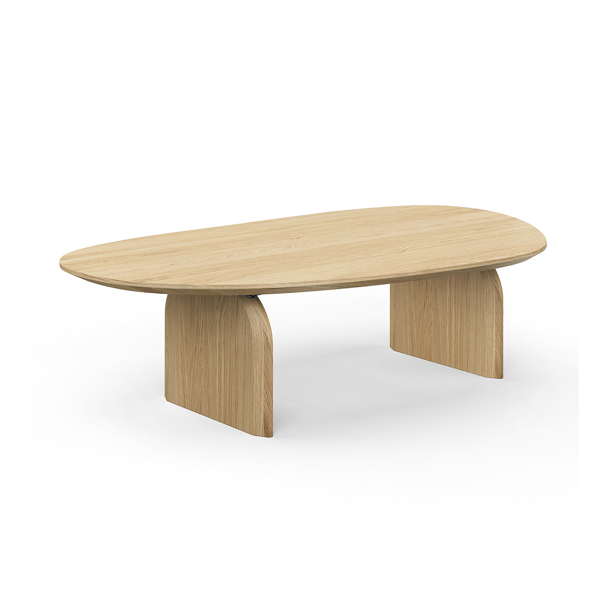 life interiors Clover Oval Oak Coffee Table
