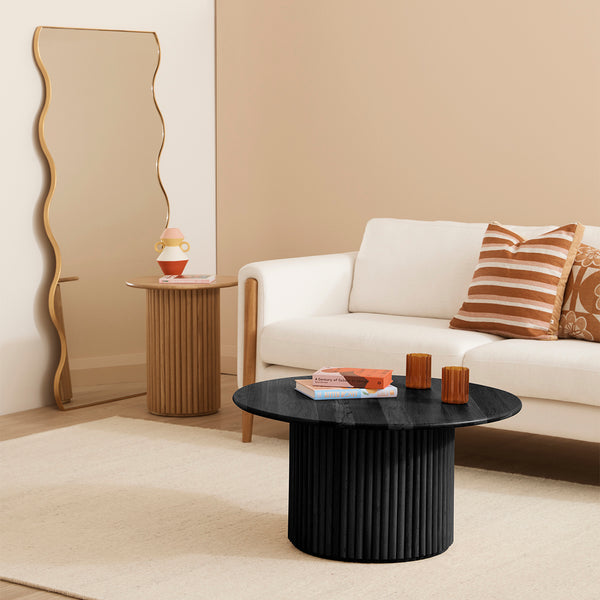 Life Interiors Cosmos Coffee Table (Black Oak 85cm)