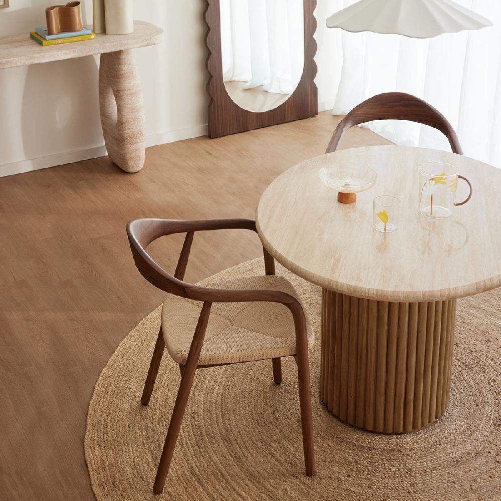 life interiors Cosmos Travertine Dining Table