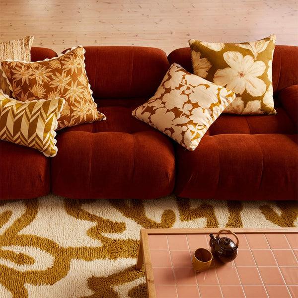 Life Interiors Daphne Mustard Cushion