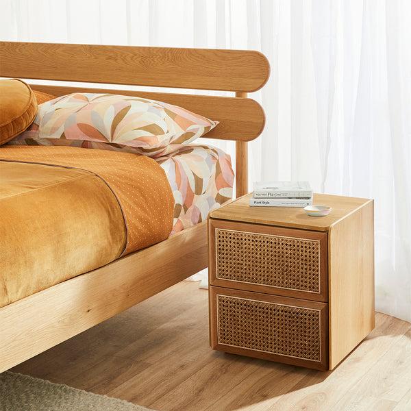 Life Interiors Delta Rattan Bedside Table