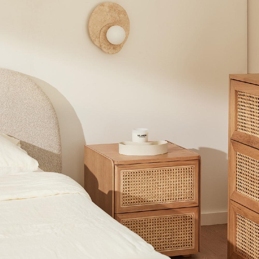 life interiors Delta Rattan Bedside Table