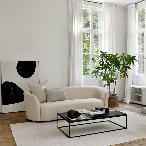 Life Interiors Ellipse 3 Seater Fabric Sofa