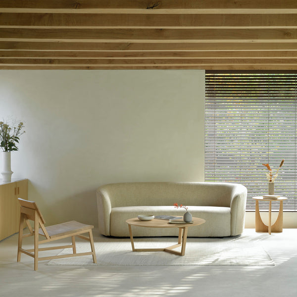 Life Interiors Ellipse 3 Seater Fabric Sofa