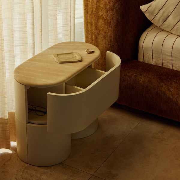 Life Interiors Fin Bedside Table