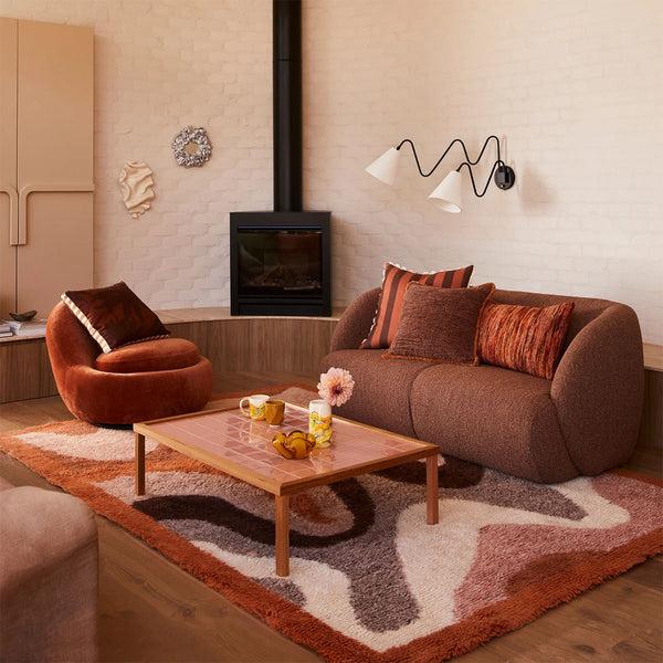 Life Interiors Fleur Chocolate Cushion