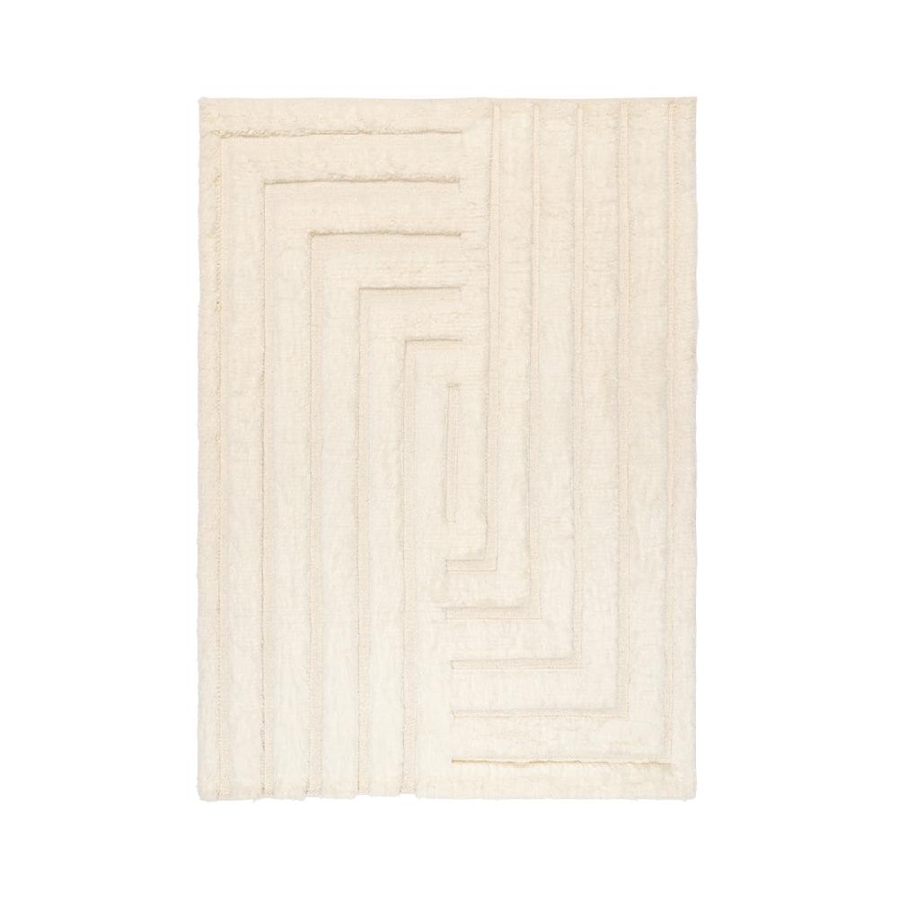 life interiors Fontana Abstract Textured Wool Rug