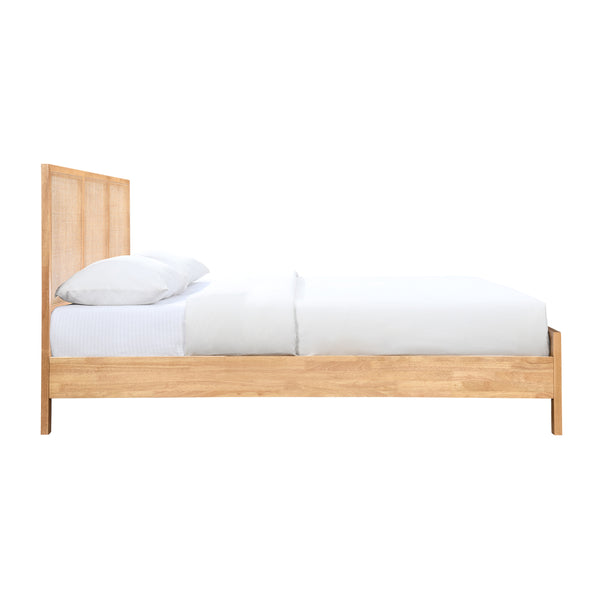 Life Interiors Kayla Rattan Solid Queen Bed (Oak)