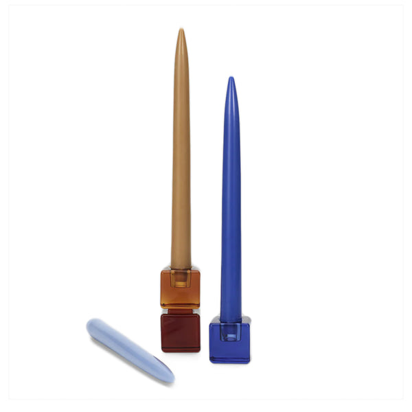 Life Interiors Le Cube Single Candle Holder (Indigo)