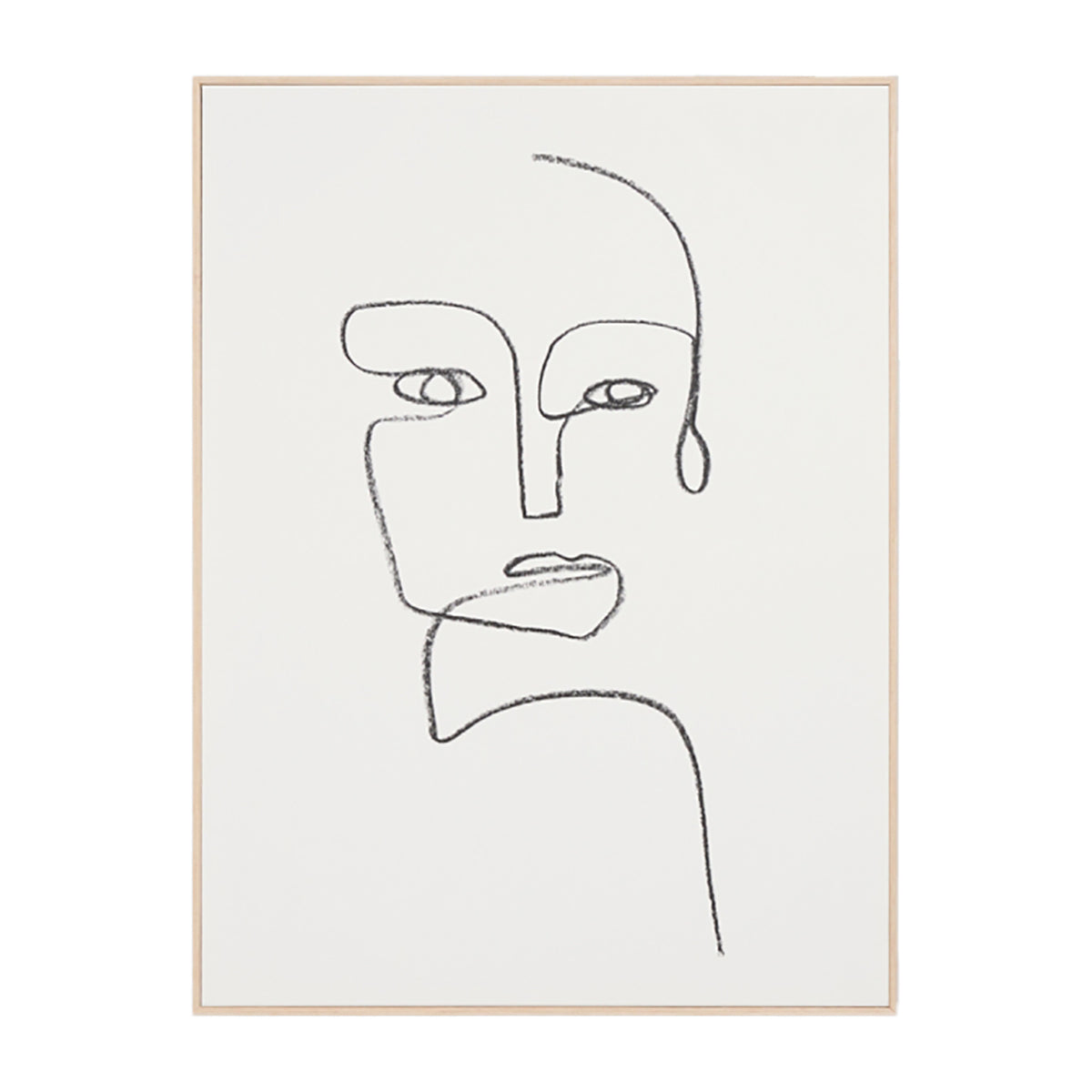 life interiors Linear Portrait 1 Framed Canvas