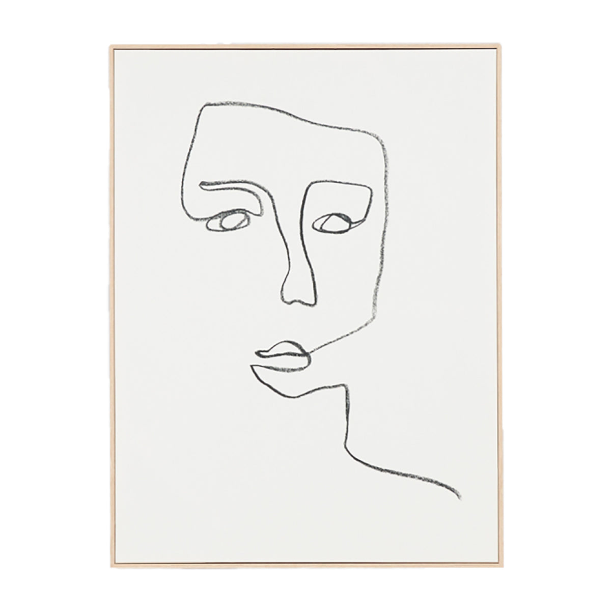 life interiors Linear Portrait 3 Framed Canvas