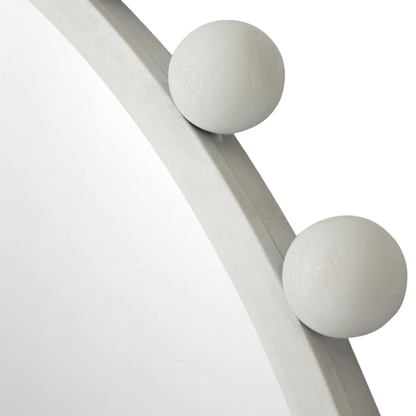 Life Interiors Luna Round Antique Mirror