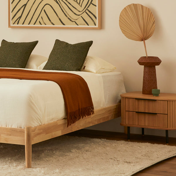 Life Interiors Luna Timber Queen Bed Frame